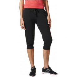 Spodnie dresowe damskie: Adidas Spodnie Sportowe Ess Lin 3/4 Pt Black/Core Pink Xs