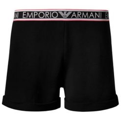 Szorty sportowe Emporio Armani Underwear 164199 9P287 00020. Czarne spodenki sportowe damskie Emporio Armani Underwear, xs, bez wzorów, z bawełny, sportowe. W wyprzedaży za 179,00 zł.