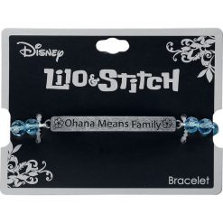 Lilo & Stitch Ohana Means Family Bransoletka niebieski. Niebieskie bransoletki damskie marki Lilo & Stitch, metalowe. Za 42,90 zł.