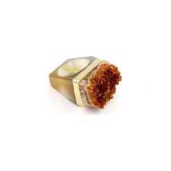 InspiRING High 1/4 Gold Cytryn rozmiar 17. Pomarańczowe pierścionki damskie Brazi druse jewelry, z cytrynem. Za 320,00 zł.