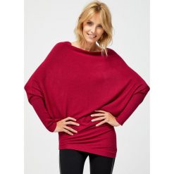 Asymetryczny sweter typu oversize. Różowe swetry damskie Moodo, s, bez wzorów, bez rękawów, bez kaptura. Za 19,99 zł.