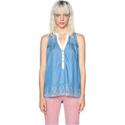 Desigual Damska Bluzka Blus Mi Musa 18Swbd08 5007 (Rozmiar M). Szare bluzki damskie marki Desigual, m, bez wzorów, bez kołnierzyka, bez rękawów. W wyprzedaży za 178,00 zł.