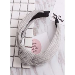 OPASKA TURBAN SUPEŁ GREY - UNI. Szare opaski damskie Fanaberia.com, bez wzorów. Za 14,99 zł.