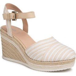 Espadryle GEOX - D Ponza E D02GVE 01185 C0122 Sand/White. Brązowe espadryle damskie Geox, bez wzorów, ze skóry, bez obcasa, na obcasie. Za 479,00 zł.