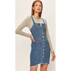 Haily's - Sukienka jeansowa. Niebieskie sukienki damskie Haily's, na co dzień, s, bez wzorów, z elastanu, casualowe, z okrągłym kołnierzem, bez rękawów, mini, proste. W wyprzedaży za 79,90 zł.