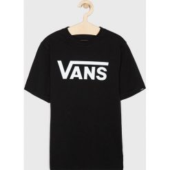 Vans - T-shirt dziecięcy 122-174 cm. Czarne t-shirty chłopięce Vans, z nadrukiem, z bawełny, bez rękawów. Za 79,90 zł.