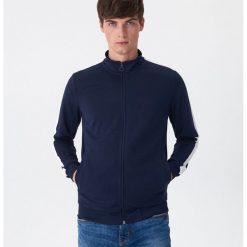 Bluza z lampasami - Niebieski. Niebieskie bluzy męskie House, s, bez wzorów, bez kołnierzyka, bez rękawów, bez kaptura. W wyprzedaży za 59,99 zł.