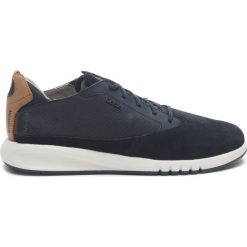Geox Aerantis Tenisówki Niebieski. Niebieskie trampki męskie Geox, bez wzorów, ze skóry, bez zapięcia. Za 636,95 zł.