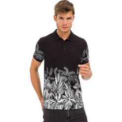 Koszulka polo w kolorze czarno-białym. Czarne koszulki męskie GALVANNI, xl, bez wzorów, polo, bez rękawów. W wyprzedaży za 99,95 zł.