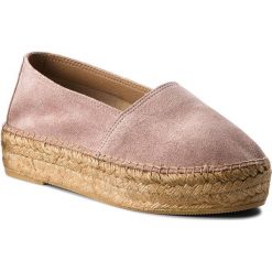 Espadryle EVA MINGE - Murcia 3G 18MJ1372391ES 221. Różowe espadryle damskie marki Eva Minge, bez wzorów, ze skóry, na wysokim obcasie, na płaskiej podeszwie. W wyprzedaży za 209,00 zł.