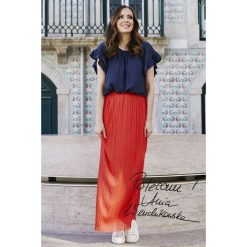 Spódnica maxi plisowana. Spódniczki damskie Moodo, s, bez wzorów, maxi. Za 49,99 zł.