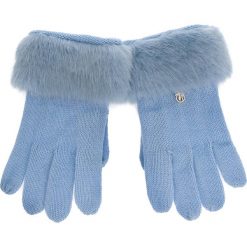 Rękawiczki Damskie TRUSSARDI JEANS - Gloves Knitted Ecofur 59Z00115 9Y099999 U115. Niebieskie rękawiczki damskie Trussardi Jeans, bez wzorów, z wełny. W wyprzedaży za 149,00 zł.
