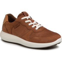 Sneakersy ECCO - Soft 7 Runner M 46063450436 Mahogany/Lion. Pomarańczowe sneakersy męskie ecco, na co dzień, bez wzorów, ze skóry, eleganckie, bez zapięcia. W wyprzedaży za 519,00 zł.
