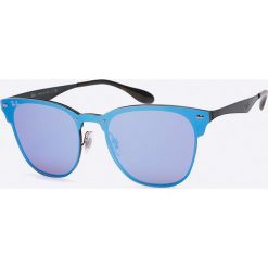Ray-Ban - Okulary Blaze Clubmaster. Niebieskie okulary przeciwsłoneczne damskie Ray-Ban, okrągłe. W wyprzedaży za 569,90 zł.