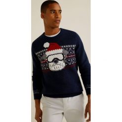 Mango Man - Sweter Dog. Szare swetry klasyczne męskie Mango Man, l, z dzianiny, z okrągłym kołnierzem. Za 139,90 zł.