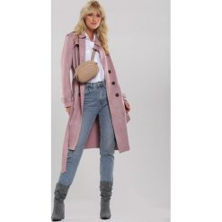 Jasnofioletowy Płaszcz Rosa. Fioletowe płaszcze damskie other, s, bez wzorów, z zamszu, klasyczne. Za 199,99 zł.
