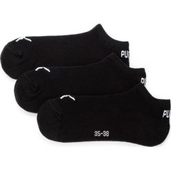 Zestaw 3 par niskich skarpet unisex PUMA - 261080001 Black 200. Czarne skarpetki damskie Puma, bez wzorów, z elastanu. Za 39,00 zł.