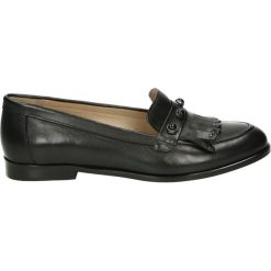 Mokasyny - 7232101 BLACK. Czarne mokasyny damskie marki Venezia, ze skóry. Za 299,00 zł.