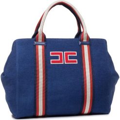 Torebka ELISABETTA FRANCHI - BS-25A-01E2-V340 Blu Capri Y01. Niebieskie torebki klasyczne damskie Elisabetta Franchi, z aplikacjami, z materiału, klasyczne, duże, zdobione, bez dodatków. W wyprzedaży za 1109,00 zł.