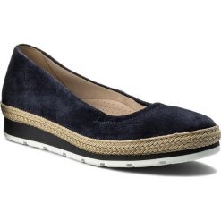 Espadryle GABOR - 82.400.66 River. Niebieskie espadryle damskie Gabor, z materiału, na płaskiej podeszwie. W wyprzedaży za 299,00 zł.