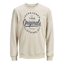 Jack&Jones Męska Bluza Jorbreeze Sweat Crew Neck Feather Gray (Rozmiar S). Szare bluzy męskie marki Jack&Jones, s, z materiału. W wyprzedaży za 89,00 zł.
