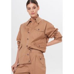 Kurtka z lyocellem Tencel™ Eco Aware - Beżowy. Brązowe kurtki damskie Mohito, z lyocellu. Za 179,99 zł.