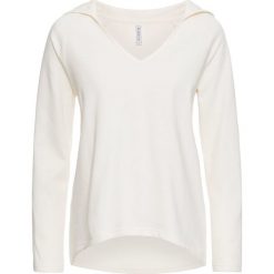 Bluzy damskie: Bluza "oversize" z kapturem bonprix biel wełny