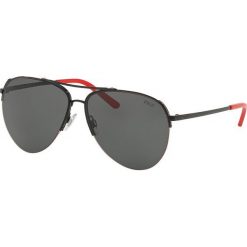 Polo Ralph Lauren - Okulary. Czarne okulary przeciwsłoneczne męskie marki Polo Ralph Lauren, z materiału. W wyprzedaży za 479,90 zł.