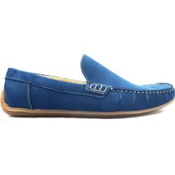 Niebieskie mokasyny męskie T9. Niebieskie buty wizytowe męskie Faber - Obuwie męskie, ze skóry, bez zapięcia. W wyprzedaży za 225,00 zł.