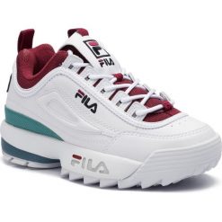 Sneakersy FILA - Disruptor Cb Low Wmn 1010604.02H White/Rhubarb. Białe półbuty damskie Fila, ze skóry ekologicznej. W wyprzedaży za 369,00 zł.