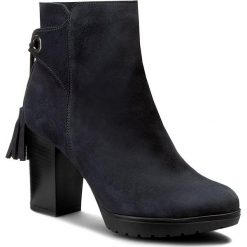 Botki ANN MEX - 7772 05W Granat. Czarne botki damskie skórzane marki Ann Mex. W wyprzedaży za 259,00 zł.