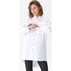 Koszula oversize - Biały. Białe koszule damskie marki House, s, bez wzorów, bez kołnierzyka, bez rękawów. Za 89,99 zł.