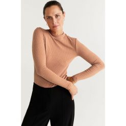 Mango - Longsleeve Lilo6. Zielone bluzki damskie Mango, s, bez wzorów, z elastanu, z golfem. Za 69,90 zł.