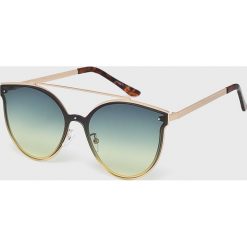 Pieces - Okulary. Zielone okulary przeciwsłoneczne damskie marki Pieces, owalne. Za 59,90 zł.