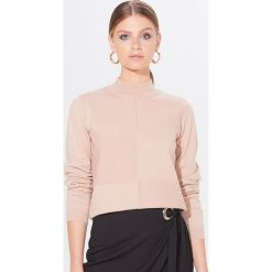 Sweter z golfem - Beżowy. Brązowe swetry damskie Mohito, s, bez wzorów, bez rękawów. Za 89,99 zł.