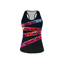 TOP LION. Czarne topy sportowe damskie marki Feelj!, l, z aplikacjami, ze skóry. Za 129,00 zł.