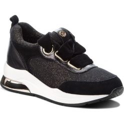 Sneakersy LIU JO - Karlie 06 B68005 TX004 Black/Gold 01040. Czarne półbuty damskie Liu Jo, z zamszu. W wyprzedaży za 409,00 zł.