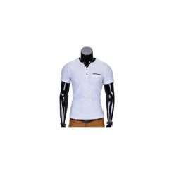 T-shirty męskie: T-SHIRT MĘSKI BEZ NADRUKU S681 – BIAŁY