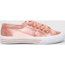 Pepe Jeans - Tenisówki dziecięce Baker Satin. Różowe trampki dziewczęce Pepe Jeans, bez wzorów, z jeansu, na sznurówki. W wyprzedaży za 129,90 zł.