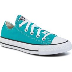 Trampki CONVERSE - Ctas Ox 166267C Turbo Green. Zielone półbuty damskie Converse, bez wzorów, z gumy, bez zapięcia. W wyprzedaży za 189,00 zł.