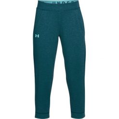 Spodnie dresowe damskie: Under Armour Spodnie damskie Featherweight Fleece Crop turkusowe r. L (1309708-716)