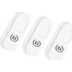 Zestaw 3 par stopek unisex BUGATTI - 6897 Basic White 660. Białe skarpetki damskie Bugatti, bez wzorów, z elastanu. Za 49,00 zł.