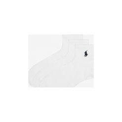 Polo Ralph Lauren 3-pack Skarpetki Biały. Białe skarpetki męskie Polo Ralph Lauren, bez wzorów, z elastanu. Za 133,95 zł.