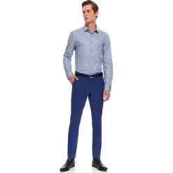 Spodnie typu chino regular fit. Niebieskie spodnie męskie Top Secret, na co dzień, na jesień, m, bez wzorów, klasyczne. Za 129,99 zł.