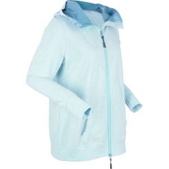 Bluza rozpinana z neonowymi elementami, długi rękaw bonprix morski pastelowy melanż. Bluzy damskie bonprix. Za 79,99 zł.