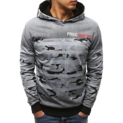 Bluzy męskie: Bluza męska z kapturem szara (bx3453)