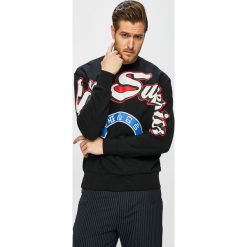 Diesel - Bluza. Czarne bluzy męskie Diesel, s, z nadrukiem, z bawełny, z okrągłym kołnierzem, bez rękawów, bez kaptura. Za 679,90 zł.