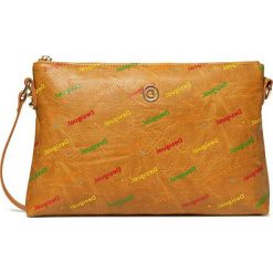 Desigual Torebka crossbody Intra Durban brązowa. Pomarańczowe torebki klasyczne damskie Desigual, z nadrukiem. Za 269,00 zł.