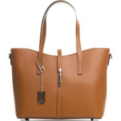 Torebki klasyczne damskie: Skórzana torebka w kolorze brązowym – 40 x 27 x 14 cm