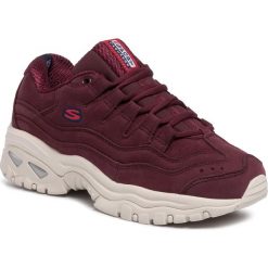 Sneakersy SKECHERS - Wave Dancer 13421/BURG Burgundy. Czerwone półbuty damskie Skechers, ze skóry. W wyprzedaży za 239,00 zł.